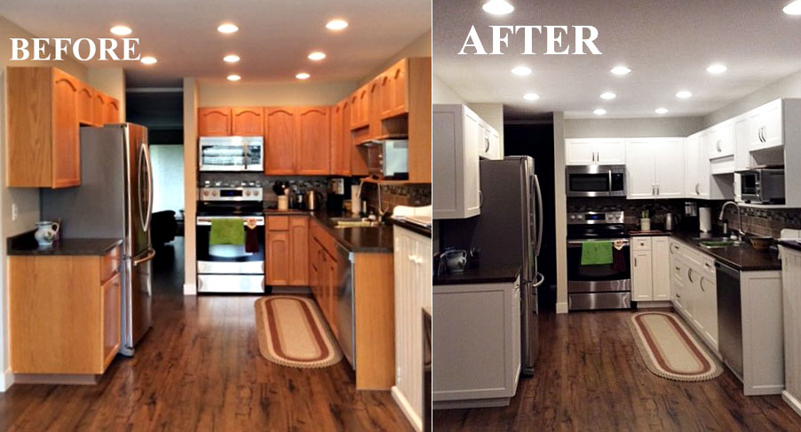 Refaced Kitchen Cabinets Before And After Mycoffeepot Org